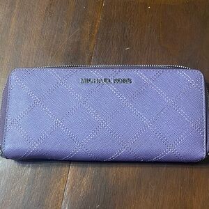 Michael Kors Lavender Quilted Wallet